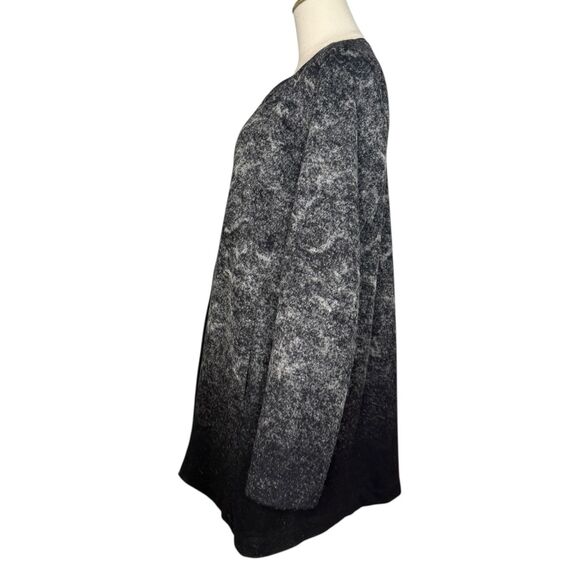 Eileen Fisher Women’s Medium Felted Wool Sprinkle Jacket Black Pockets Designer - Picture 5 of 9